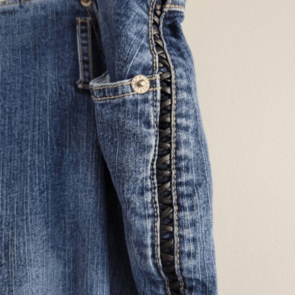 Vintage Y2K size 26 lazer jeans flared grunge rocker everyday denim - Picture 5 of 13